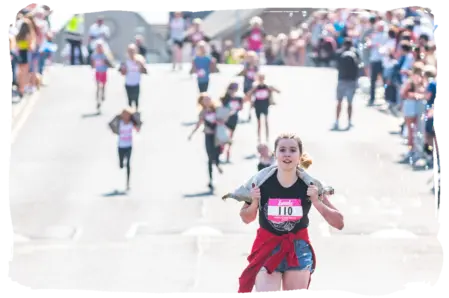 Coal Race winning line Coal Race winning line